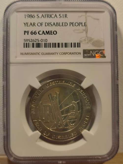 !!!!!!!!  R1 START  !!!!!!! R1 - 1986 YEAR OF THE DISABLED - PF66 CAMEO BY NGC
